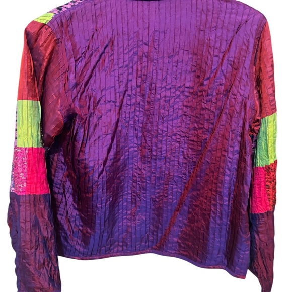 Vintage oversized Coldwater Creek Vibrant Patchwork jacket - Picture 3 of 6